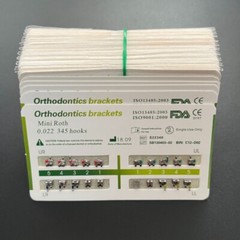 10 Packs Dental Orthodontic Metal Brackets Mini Roth .022 345 hooks Mesh Base CE