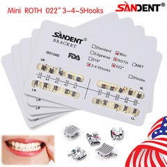 10packs Dental Orthodontic Brackets Braces Mini Roth Slot 022 345 Hook #2 200PCS