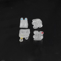 ORMAER Dental orthodontic ceramic bracket brace mini Roth/MBT 022 345 hook 20pcs