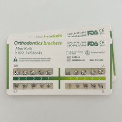 10Sets Dental Ortho Metal Brackets Mini Roth 022 345 hooks Mesh Base 200 Pcs