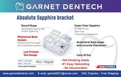 Dental Clear Ceramic Absolute Sapphire Orthodontic Bracket-ROTH/MBT – 018/022