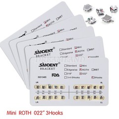 USA!!50 Packs Dental Orthodontic Bracket Braces Mini Roth 022 Slot 3hooks