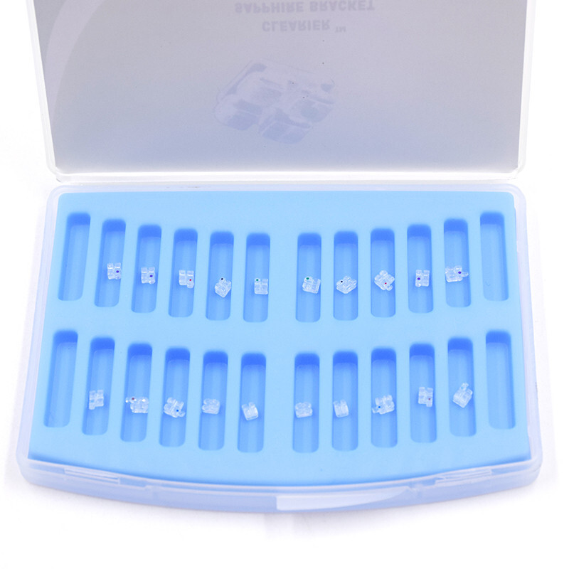 Dental Orthodontic Monocrystalline Sapphire Brackets 345 Hooks Roth/MBT 022/018