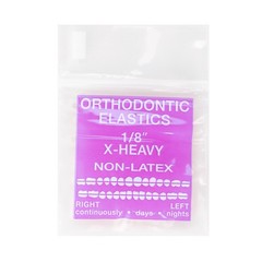 100pcs/pack JMU Dental Orthodontic Latex Free Elastic Bands Extra Heavy Clear