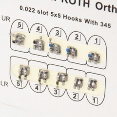 Dental Orthodontic Monoblock MIM Bracket Braces Mini Standard Roth 022 345 Hook