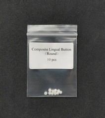 20Pcs Dental Orthodontic Bondable Lingual Buttons Ceramic Round Base Mesh Base