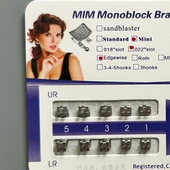 10Sets Dental Orthodontics MIM Monoblock Brackets Mini Edgewise 022 no hooks