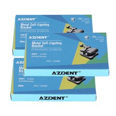 AZDENT Dental Ortho Brace Self Ligating Brackets Mini MBT0.022 345 Hook Tube