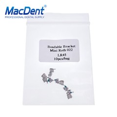 10Pcs MacDent Dental Orthodontic Metal Brackets Mini Roth 022 Hooks In Bulk