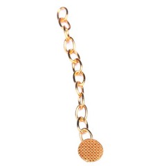 Dental Orthodontic Traction Chain Golden Gold Round Mesh Base Lingual Buttons