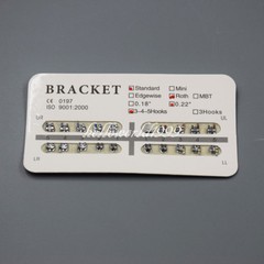 5Pack Dental Orthodontic Brackets Braces Metal Standard Roth 0.22”Slot 345 Hook