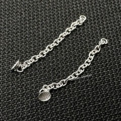 2pcs Dental Orthodontics Button Chain Traction Hook Silver Round Base Buttons