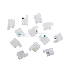 400pcs AZDENT Dental Orthodontic Ceramic Brackets Brace Roth .022 345 Hooks