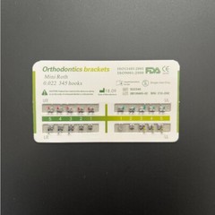 10Sets Dental Ortho Metal Brackets Mini Roth/MBT 022/018 345 hooks Mesh Base