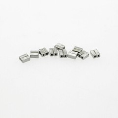 10Pack Dental Double Tubes Lingual Button Orthodontic Steel Crimpable Hooks Stop