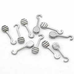 10 Pieces Bondable Sliding Crimpable Hook Long Curved 10Pcs pack Left Right