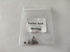 10pcs Dental Lingual Buttons With Traction Hook Mesh Base Round Short