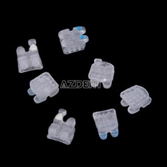 5X Dental Orthodontic Ceramic Brackets Braces Mesh Base 5*5 Roth.022 Hooks 345