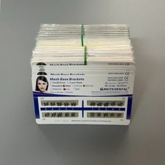 20 Sets Dental Ortho Metal Brackets Mini Roth 022 no hooks Mesh Base 400 Pcs