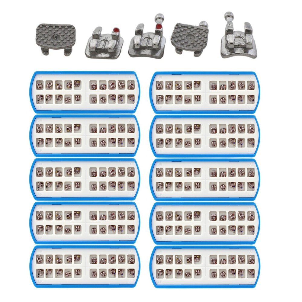 10 Kits Dental Orthodontic Brackets Metal Mini MBT 022 Hooks 345 Creative 5-5