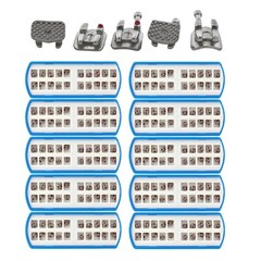 10 Kits Dental Orthodontic Brackets Metal Mini MBT 022 Hooks 345 Creative 5-5