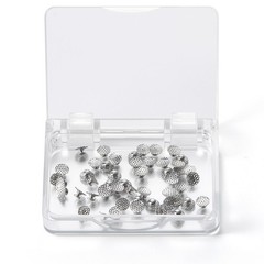 50pcs AZDENT Dental Orthodontic Bondable Hole Lingual Buttons Round Base