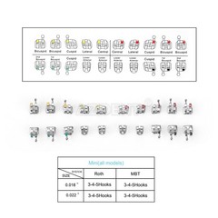 50 Sets AZDENT Dental Orthodontic MIM Monoblock Brackets Brace Roth.022 345 HOOK