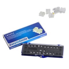 20pcs Clear Ceramic Dental Braces Brackets Roth .022 345 Hooks for Orthodontics