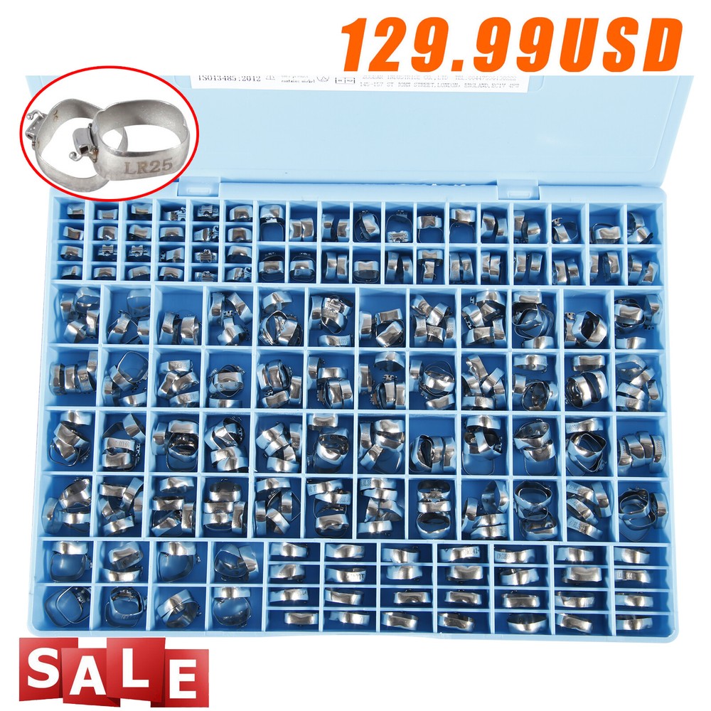 85 Set Dent Orthodontic 1st Molar Bands w/ Convertible Roth 022 Single Tube M!