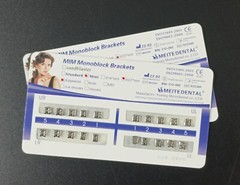 Dental Orthodontics MIM Monoblock Brackets Mini Edgewise 022 no hooks Mesh Base