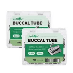 50Sets Dental Orthodontic Buccal Tube 1st Molar Bondable Non-Conv Roth.022 Mesh