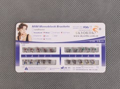100 Sets Dental Metal Brackets MIM Monoblock Mini Roth 022 3 hooks Mesh Base