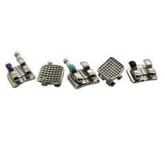 Dental Orthodontic Metal Brackets Braces Mini Roth MBT 018 022 345 Hooks MIM
