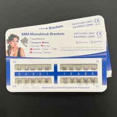 100Sets Dental Orthodontic Brackets Metal Brace Monoblock Mini Edgewise 022 345