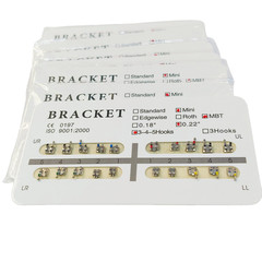 10Pack Dental Orthodontic Monoblock Metal Brackets Brace 18/22 Edgewise Roth MBT