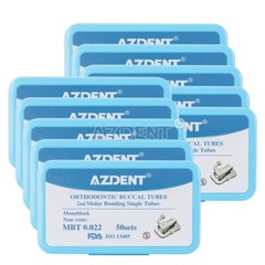 50Sets Dental Orthodontic Buccal Tubes 2nd Molar MBT.022 MIM Bondable Tube USA