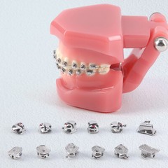 Dental Ortho Spherical Self-Ligating Brackets ROTH .022 Hooks 345 w/Buccal Tube