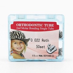50 Set Dental Orthodontic Buccal Tube 1st 2nd Molar Non-Convertible Roth 018 022