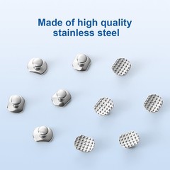 Dental Orthodontic Bondable Lingual Buttons with Hook Rectangular Base 10pc/kit