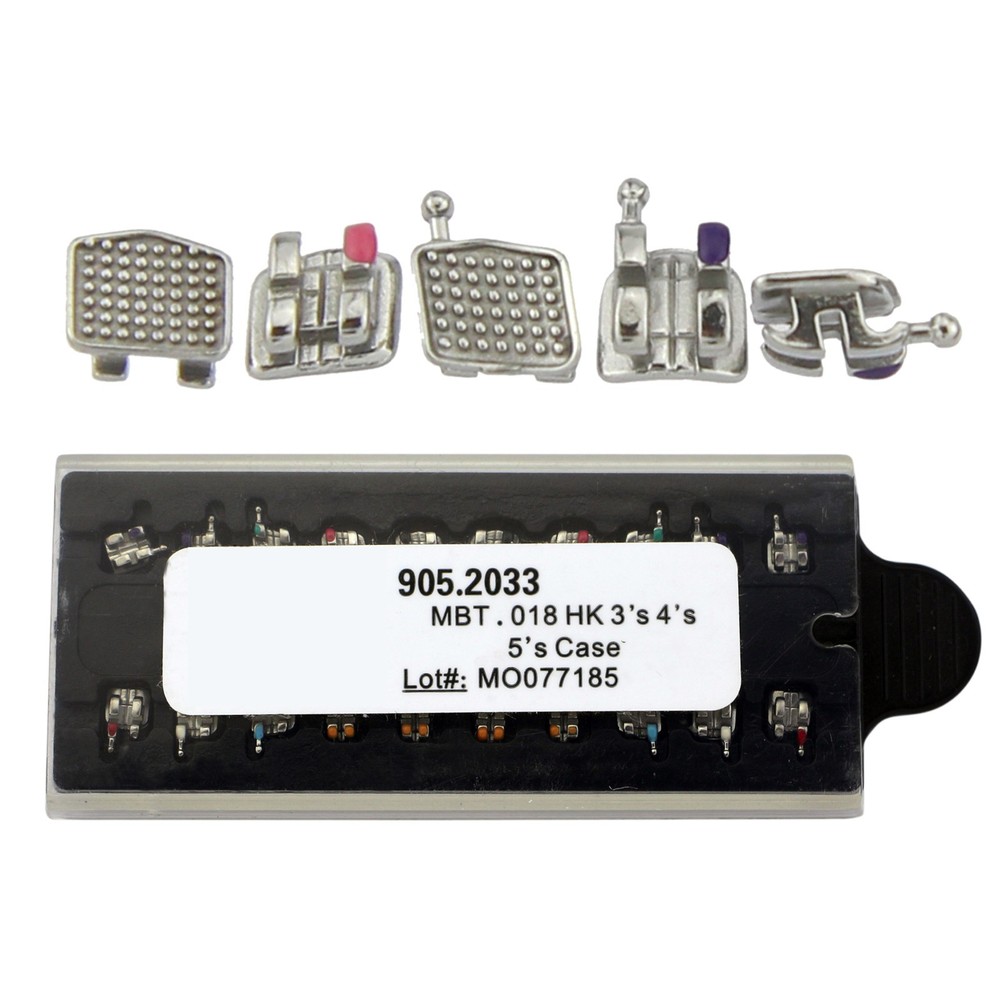 Dental Metal Brackets Orthodontic MIM MINI Slot 018 Brace MBT 022 345 With Hooks