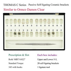 Dental Orthodontic Self Ligating Brackets Ceramic Braces Damon Clear Roth MBT