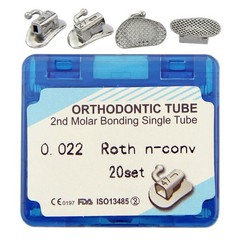 Dental Orthodontic Buccal Tube 1st 2nd Molar Tubes Roth MBT 0.022 Mesh Conv Mono