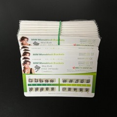 5 Sets Dental Metal Bracket MIM Monoblock Mini Roth 022 345 hooks Mesh Base