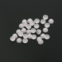 10Pcs Dental Orthodontic Ceramic Clear Lingual Button Bondable Round Base