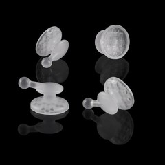 10 Pcs/Pack Dental Orthodontic Composite Ceramic Clear Lingual Button Bondable