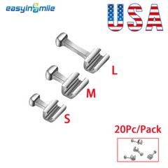 20pc Dental Crimpable Hooks Orthodontics Sliding Open Long/Medium/Short 3 Types