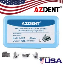 50Sets Dental Orthodontic Buccal Tubes Roth.022 1st Molar Bondable Non-Conv Mono