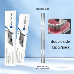 Dental Micro Stainless Steel Abrasive Strips Double-Sided Finishing Polishing