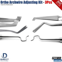 3Pcs Orthodontic Dental Archwire Placing Set – Braces Tweezer Ligature Scaler CE