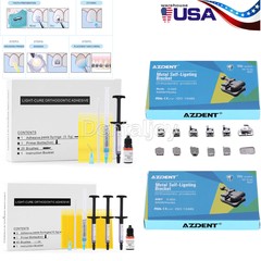 Dental Ortho Self-Ligating Bracket Braces/Bonding Light Cure Resin Composite Kit